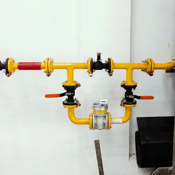 LPG/PNG gas pipeline manifold with valves